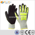 SUNNY HOPE Guantes de impacto Nitrile Sandwich, guantes TPR